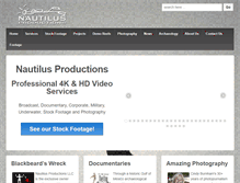 Tablet Screenshot of nautilusproductions.com